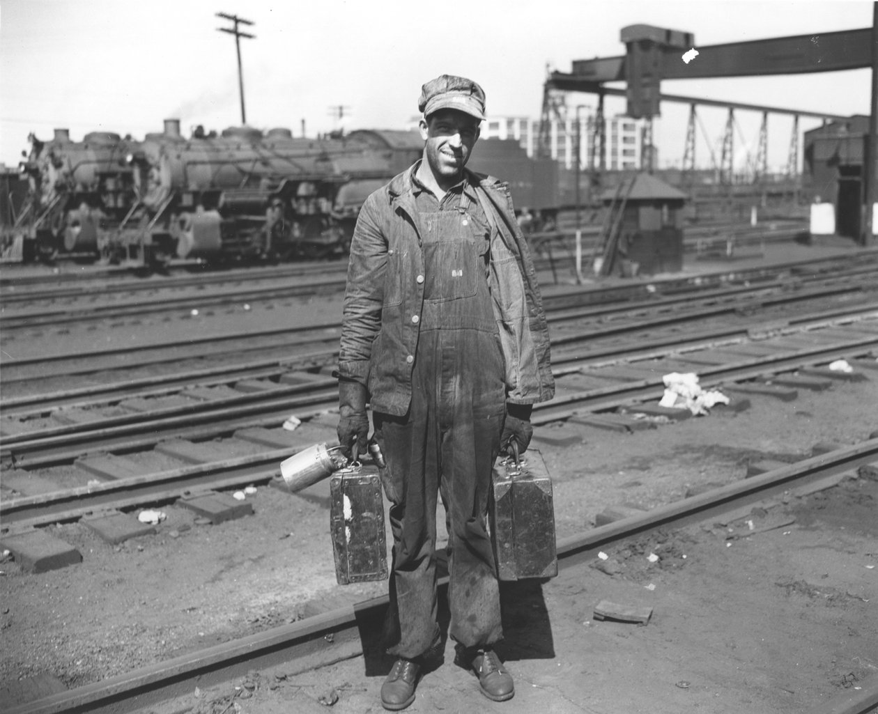 Jernbanearbejder, ca. 1900 af American Photographer