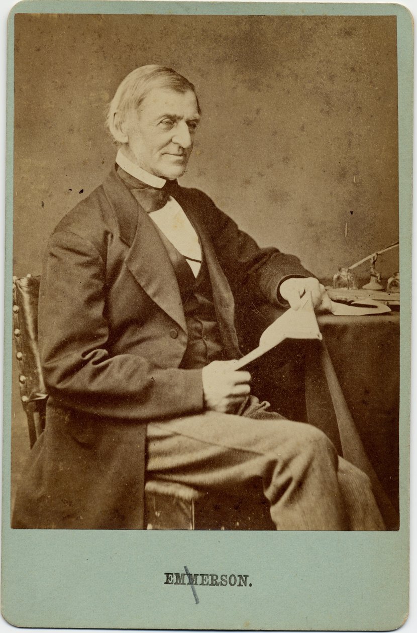 Ralph Waldo Emerson (1803-82), amerikansk digter, filosof, essayist (albumfoto) af American Photographer