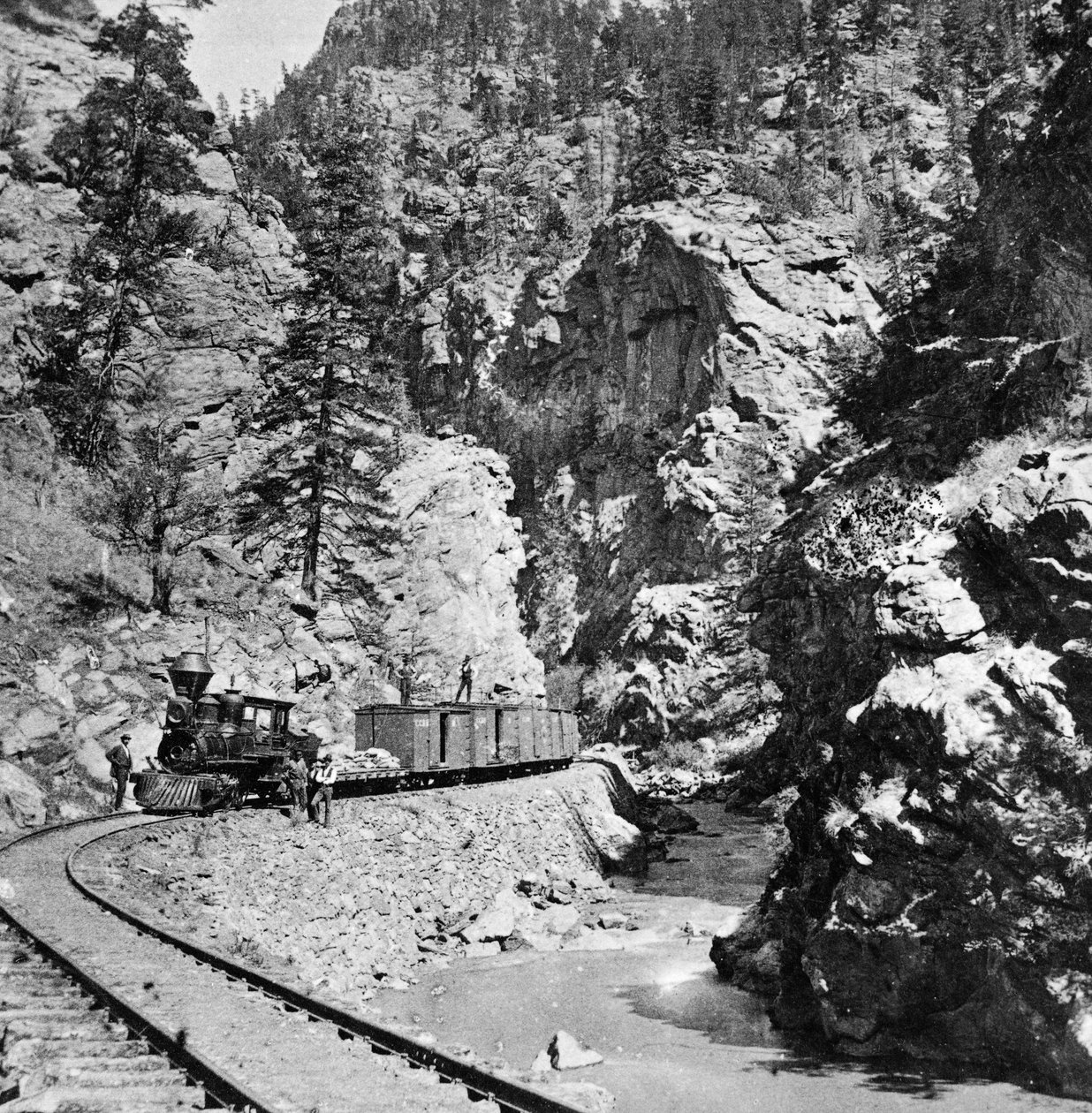 Sølvmalmtog, Clear Creek Canyon, Colorado af American Photographer