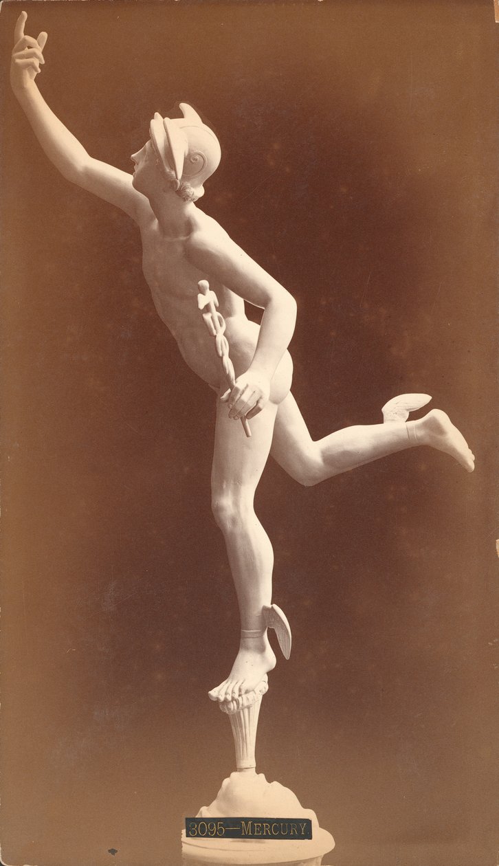 Statue af den romerske gud Merkur (albumin i sølv) af American Photographer