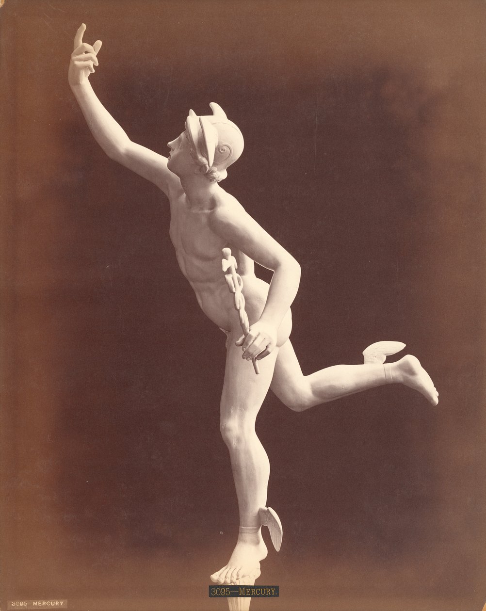Statue af den romerske gud Merkur (albumin i sølv) af American Photographer