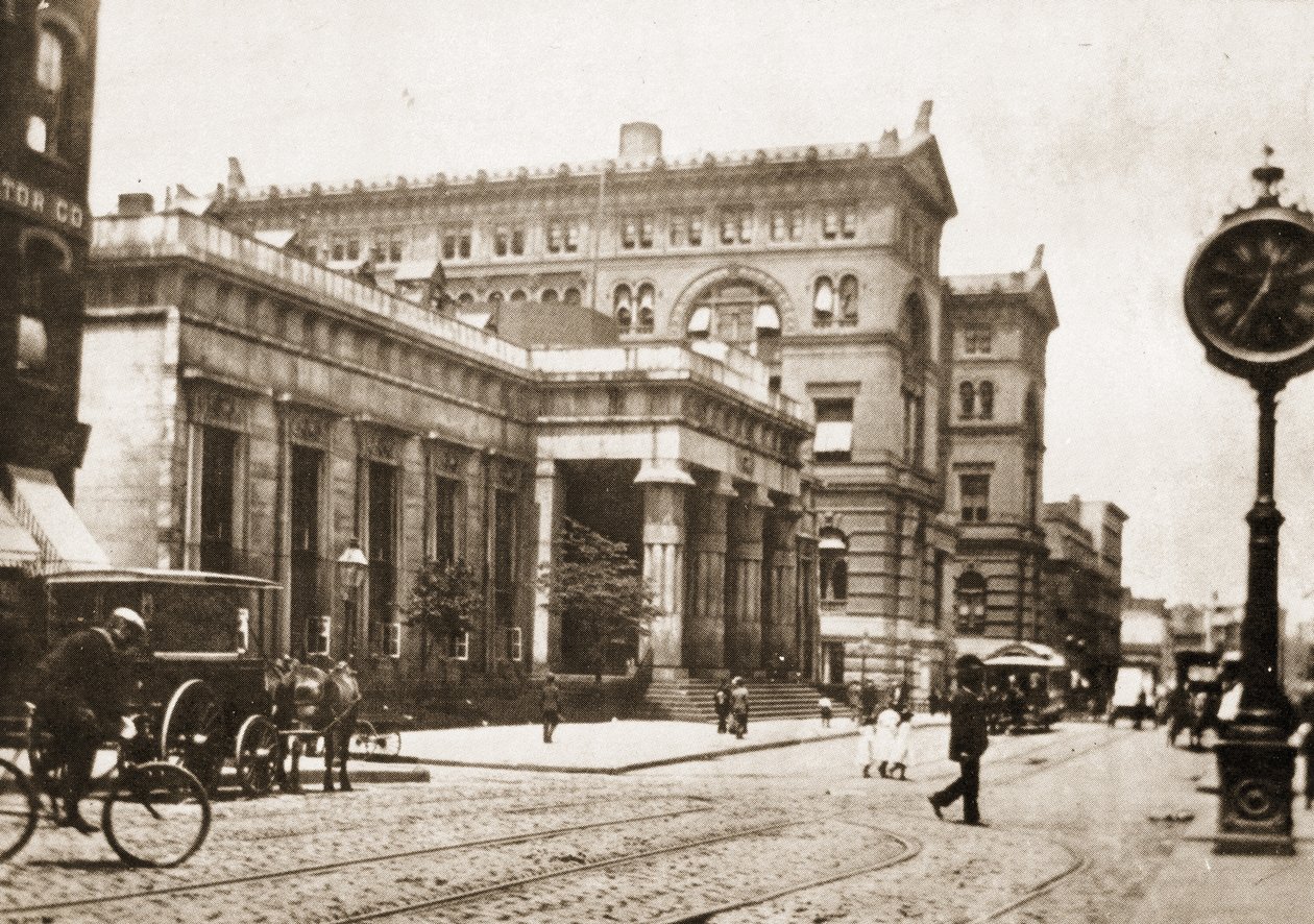 Det gamle Tombs-fængsel og bygningen med straffedomstole, Centre Street, New York City, 1895 af American Photographer