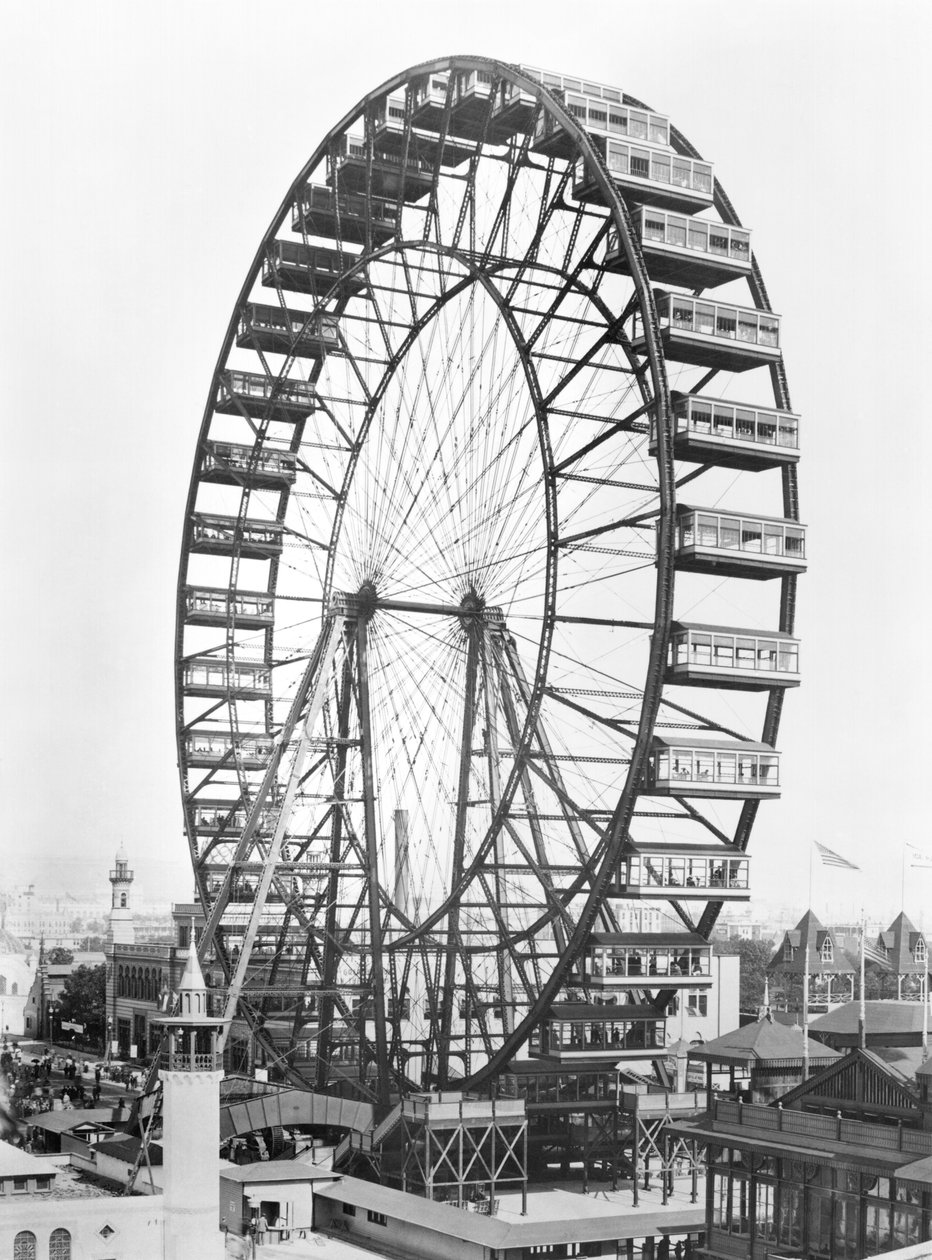 Pariserhjulet ved verdens colombianske udstilling i 1893 i Chicago af American Photographer