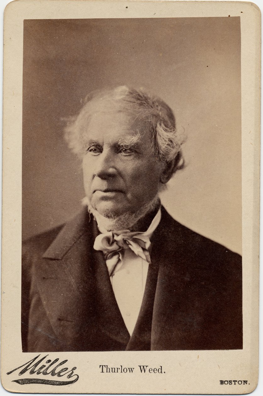 Thurlow Weed (1797-1882), amerikansk politiker og journalist; foto af George Miller, Boston (albumfoto) af American Photographer