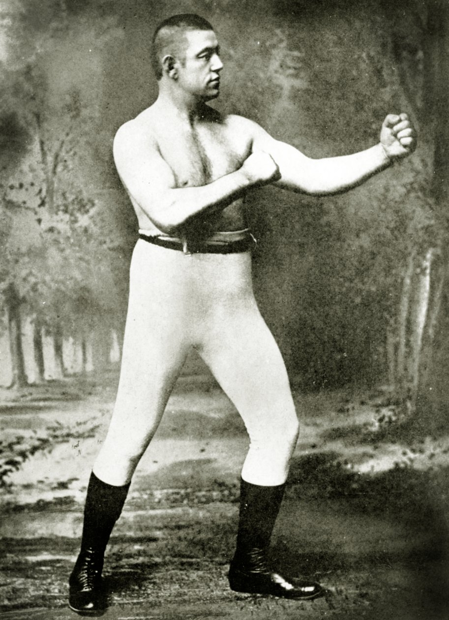 Ukendt bokser, ca. 1900 (sepia foto) af American Photographer