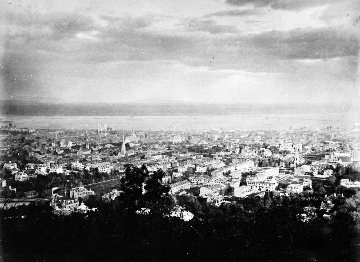 Udsigt over Montreal fra Mount Royal Park, ca. 1860-90 af American Photographer