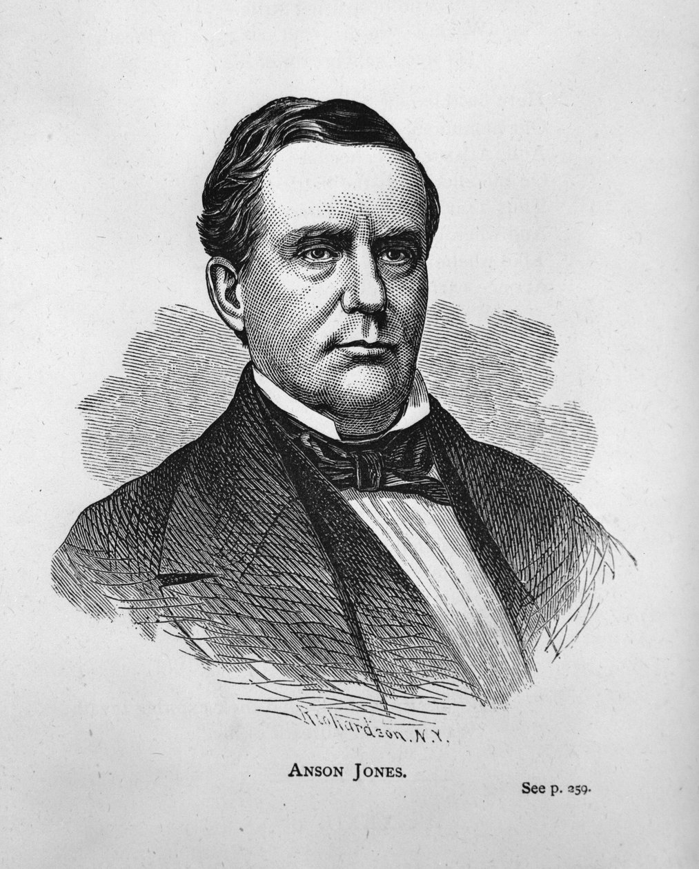 Anson Jones, fra Texas History Scrapbook af American School