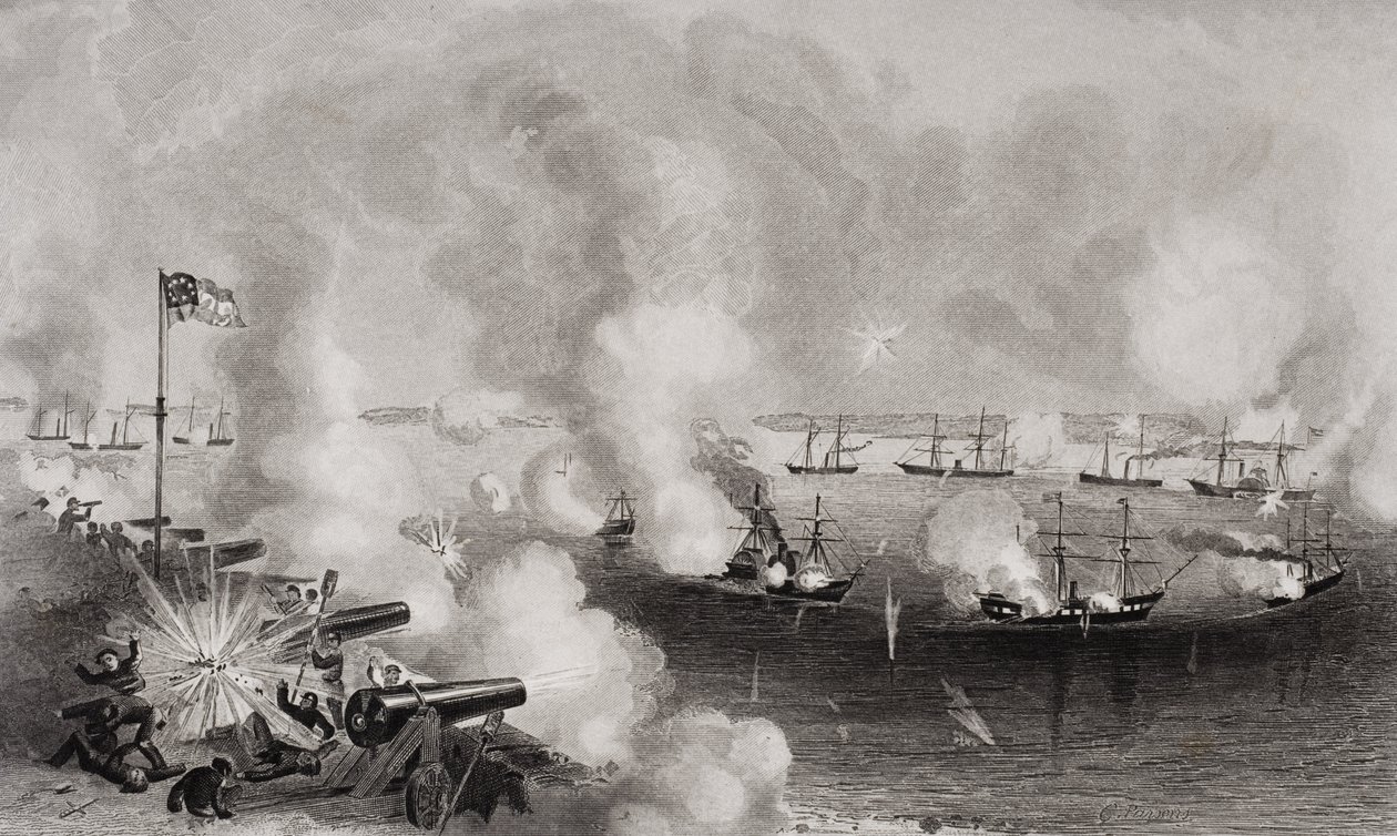 Bombardement og erobring af Forts Walker og Beauregard, Port Royal, South Carolina, den 7. november 1861 af American School