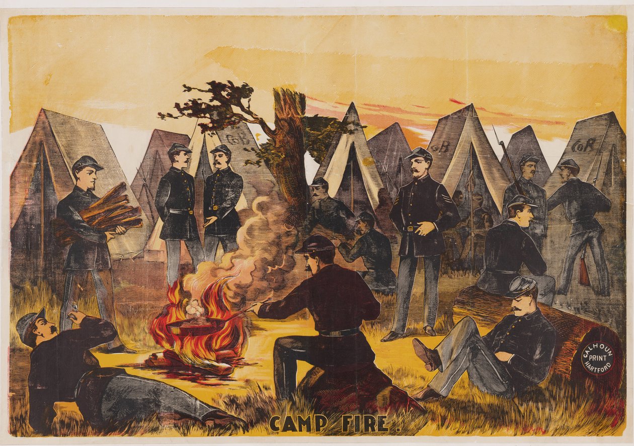Camp Fire, pub. C. 1865 af American School