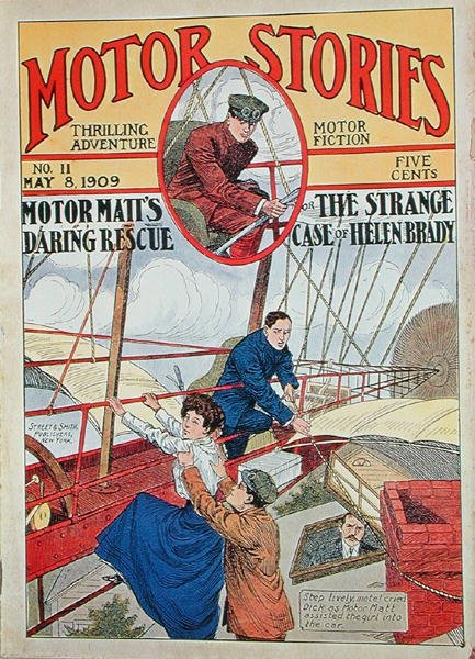 Forsideillustration af motorhistorier, 8. maj 1909 af American School