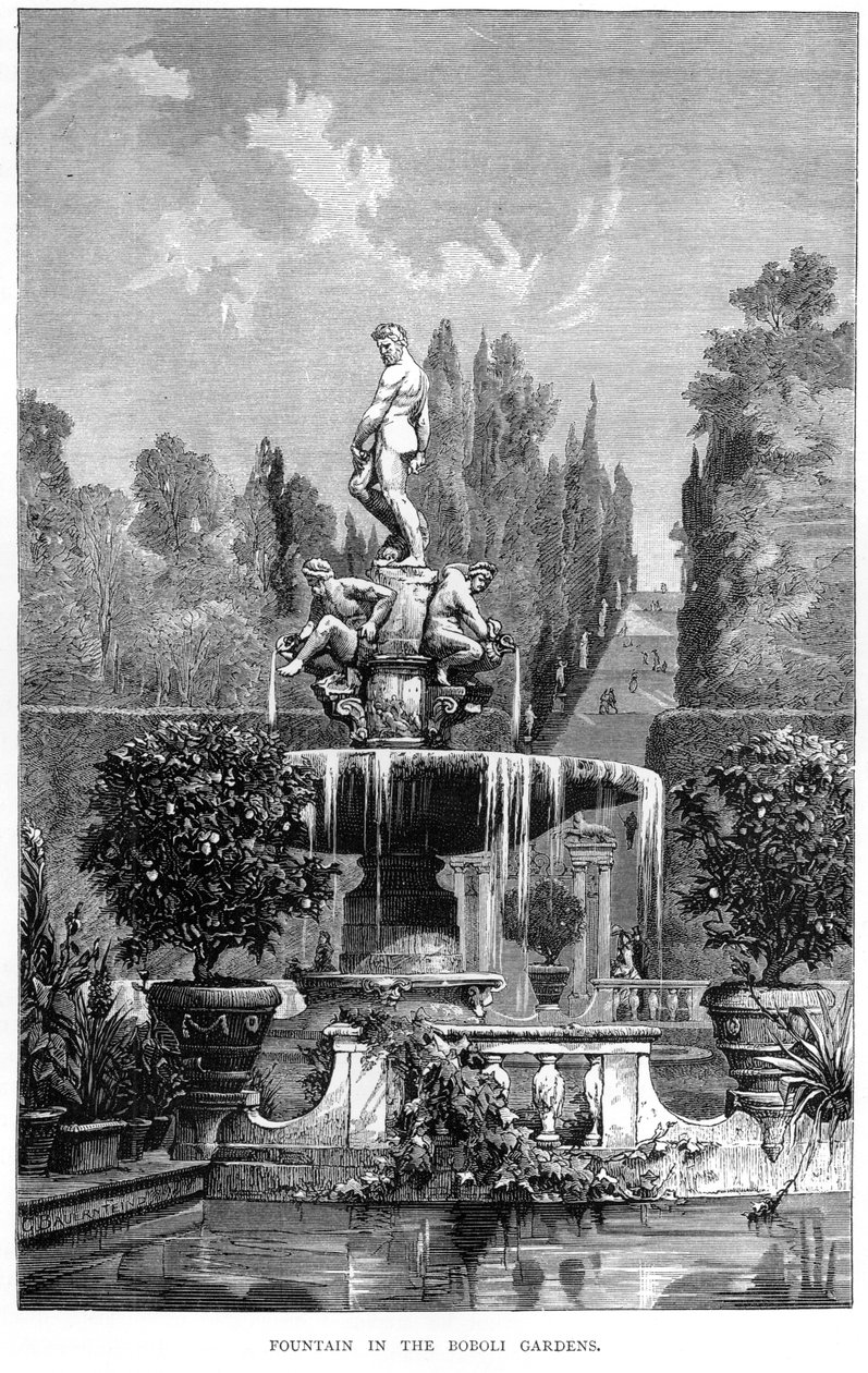 Fountain in the Boboli Gardens, udgivet af Scribner, Welford og Armstrong, New York, 1877 af American School