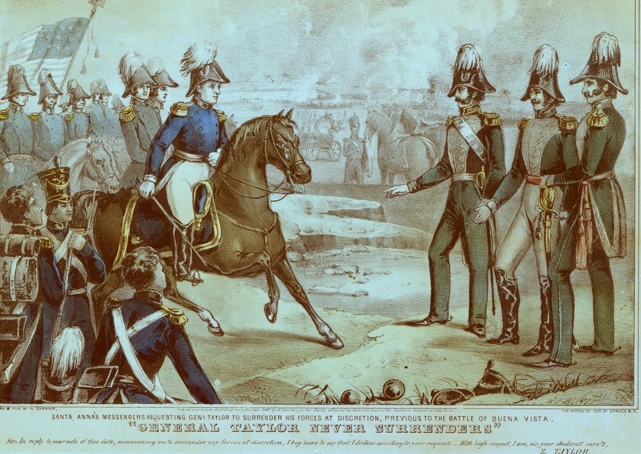 General Taylor overgiver sig aldrig, 1847 af American School