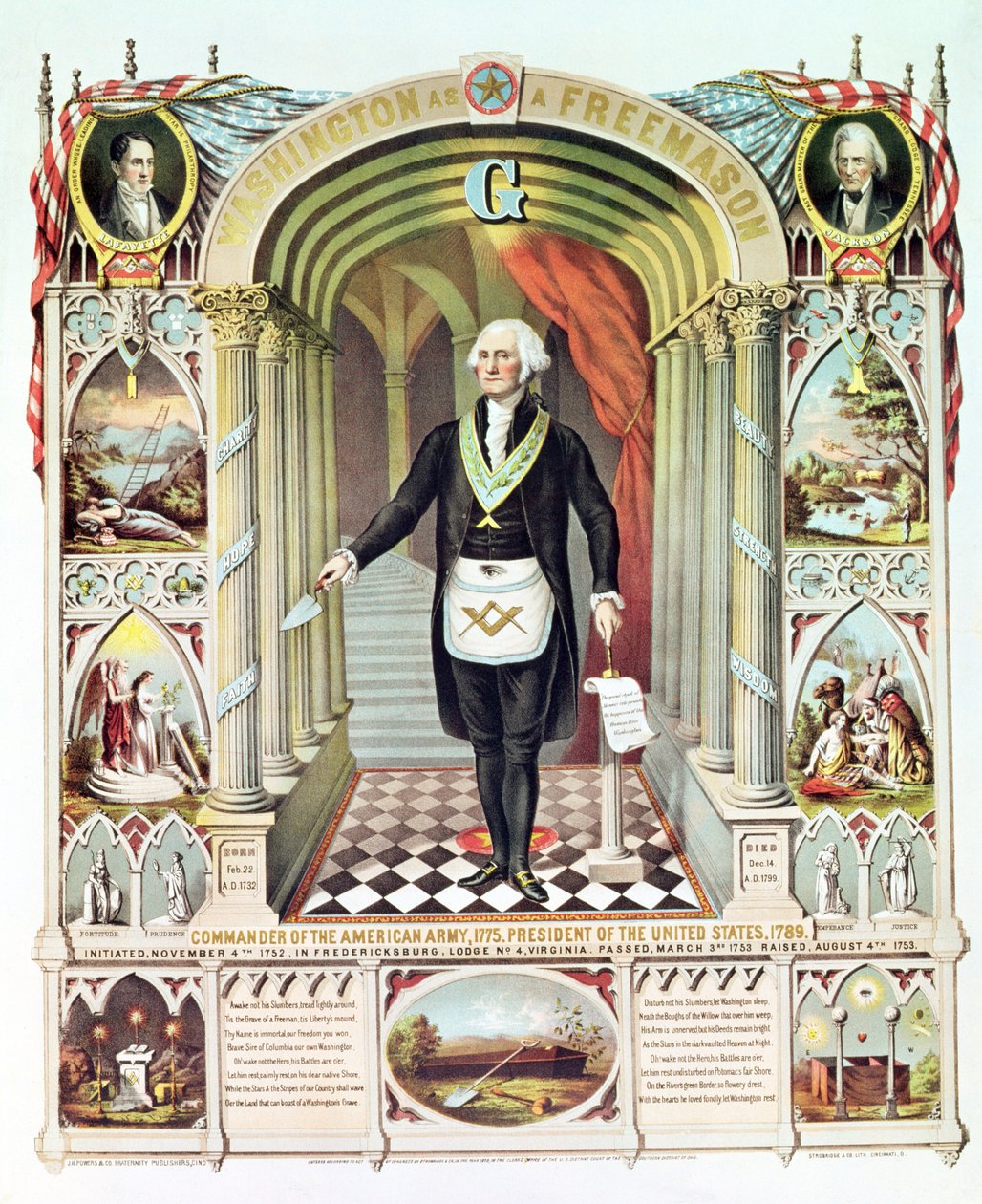 George Washington som frimurer af American School