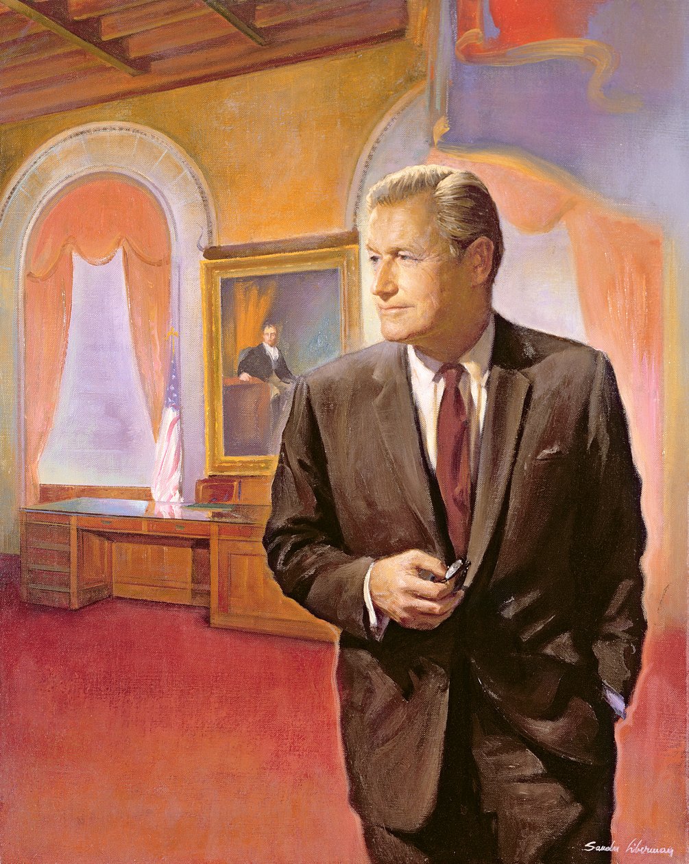 Guvernør Nelson A. Rockefeller (1908-79) af American School