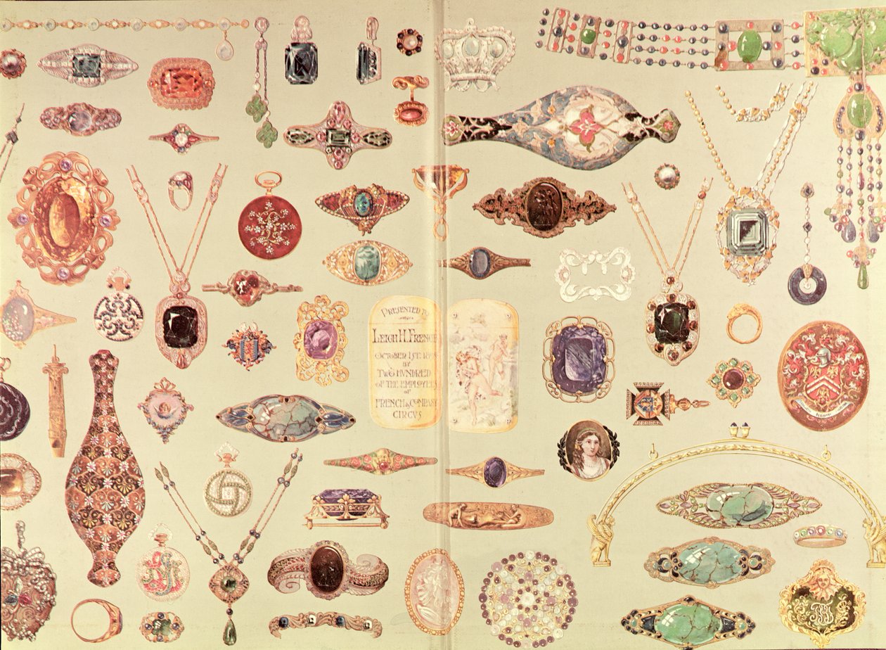 Smykker fra Tiffany Catalogue, 1890 af American School