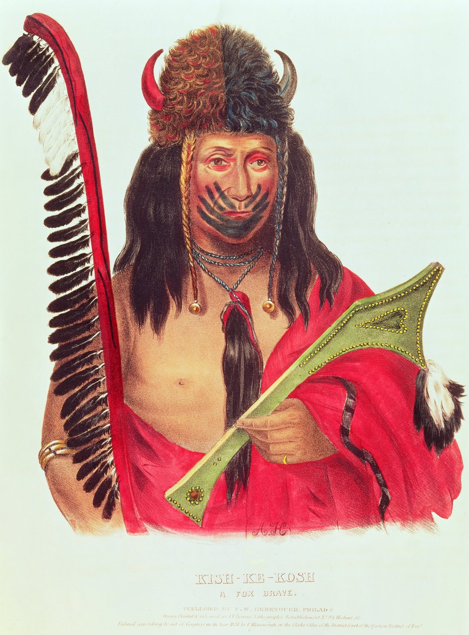 Kish-ke-kosh, en modig ræv, 1838-44 af American School