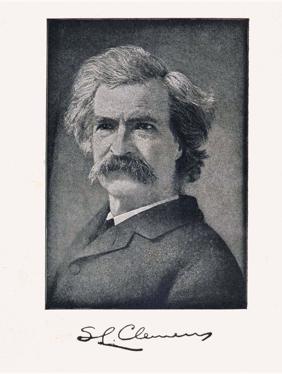 Mark Twain (pseudonym of Samuel Langhorne Clemens) (1835-1910) af American School