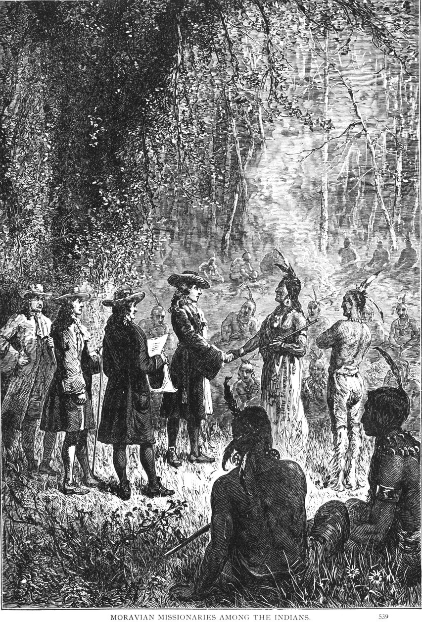 Moravian Missionaries Among the Indians, fra 