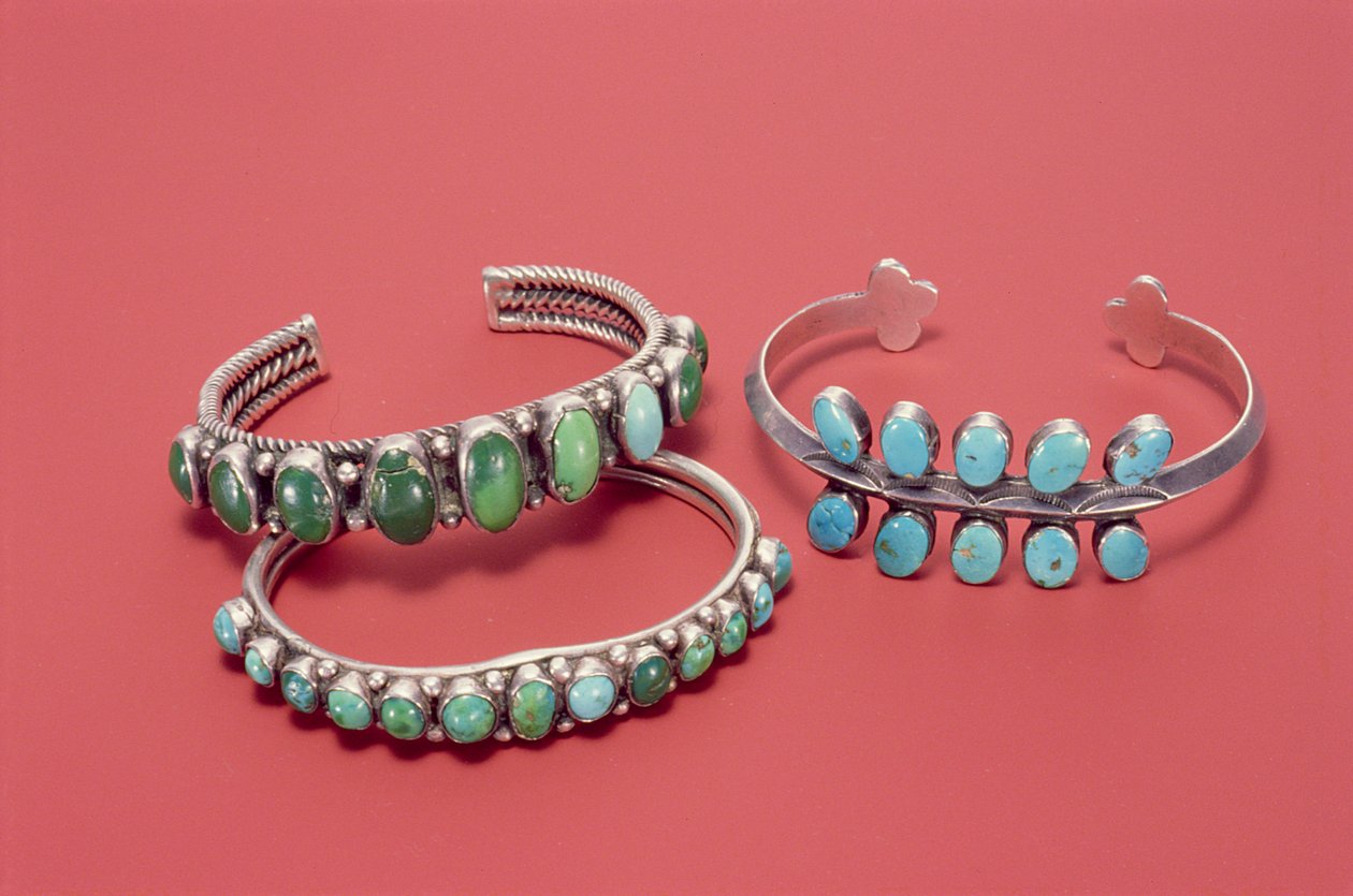 Navajo armbånd (sølv og turkis) af American School