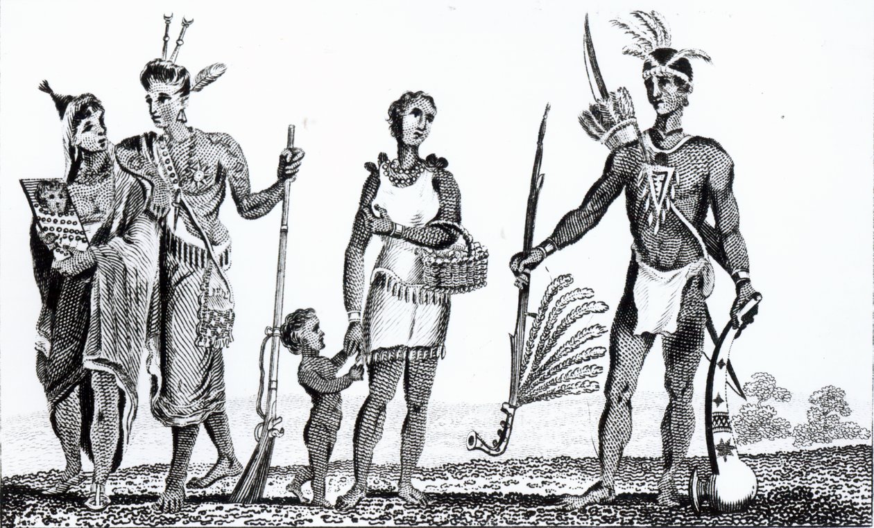 Nordamerikanske indianere, pub. af Richard Phillips, 1806 af American School