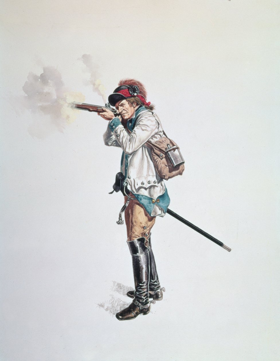 En af Washingtons 3. kontinentale dragoner af American School