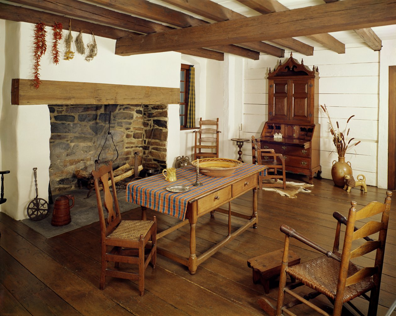 Piedmont Room, Guildford County North Carolina, ca. 1766 af American School