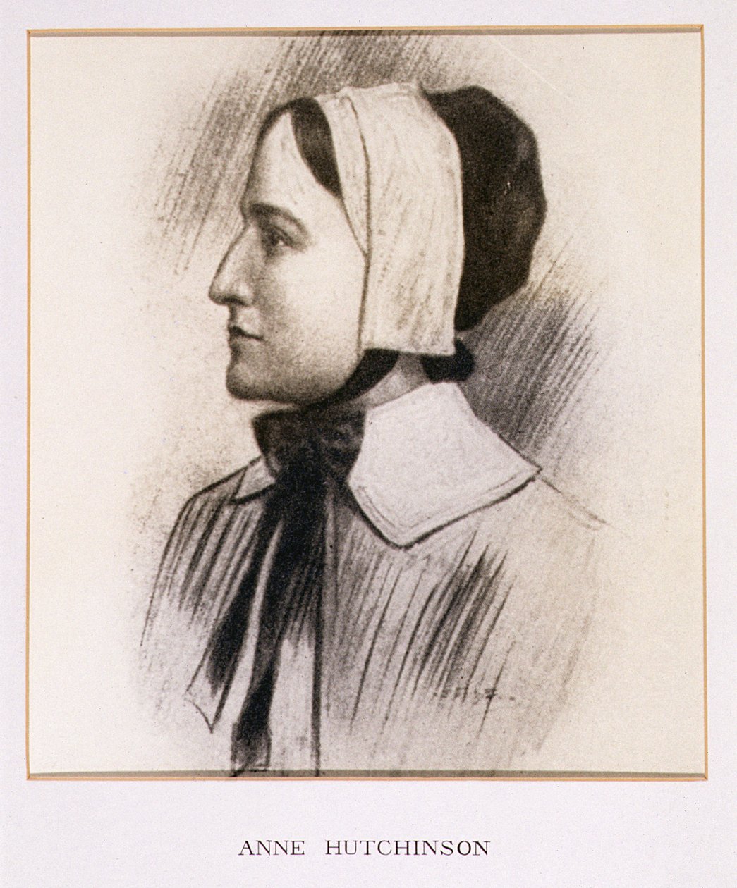 Portræt af Anne Hutchinson (1591-1643) af American School