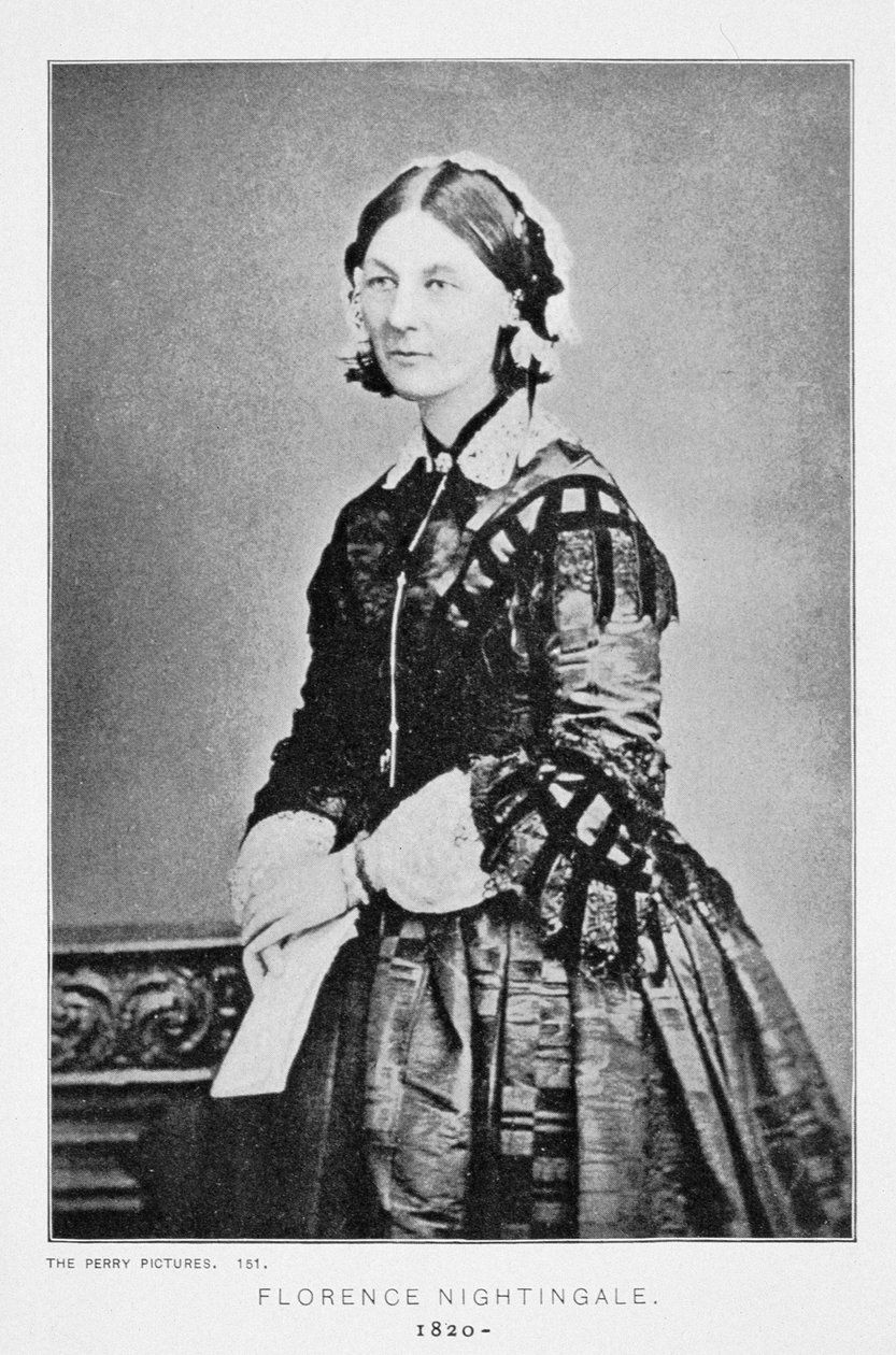 Portræt af Florence Nightingale (1820-1910) c.1860 af American School