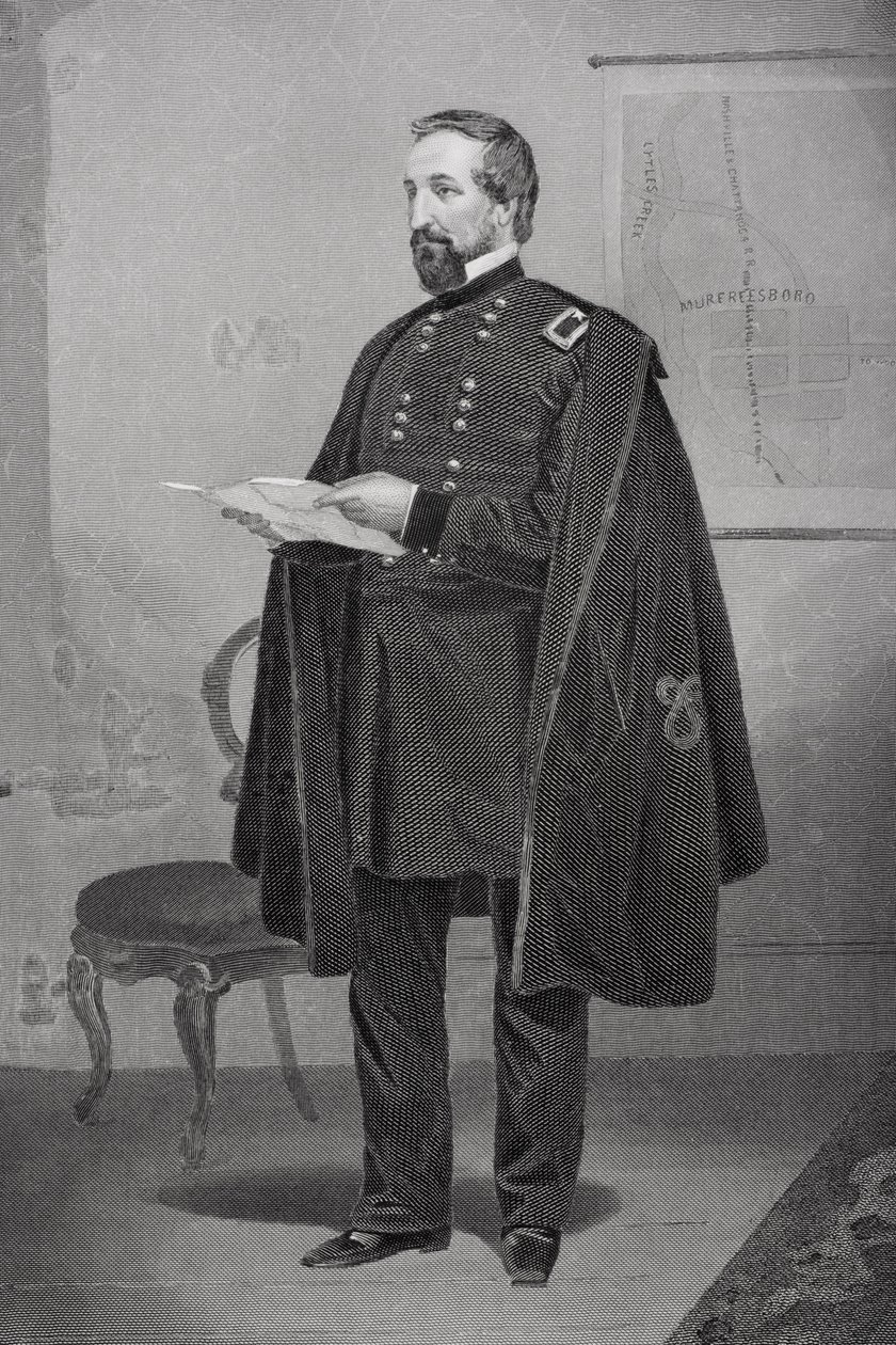 Portræt af William Starke Rosecrans (1819-98) af American School