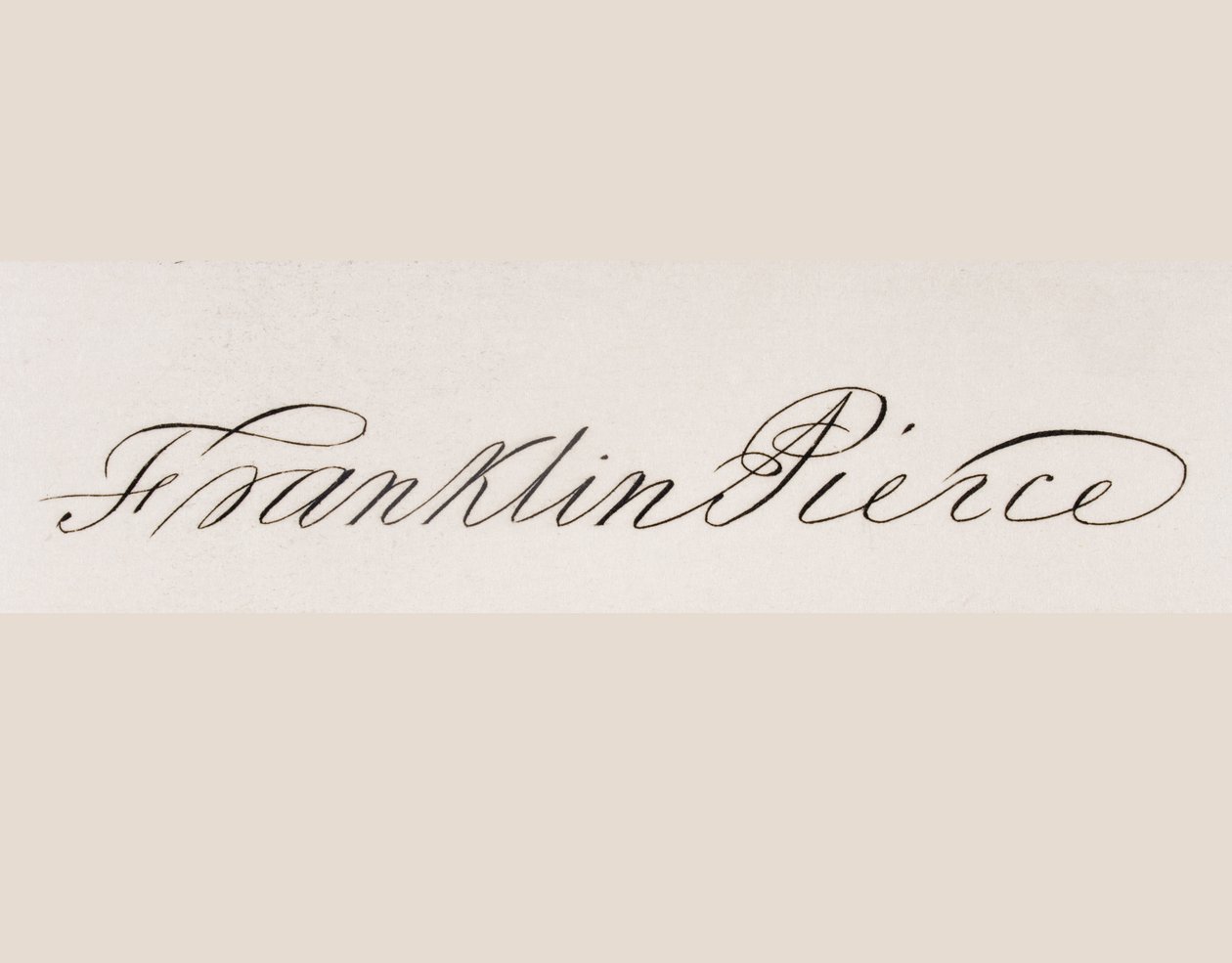 Franklin Pierces underskrift af American School