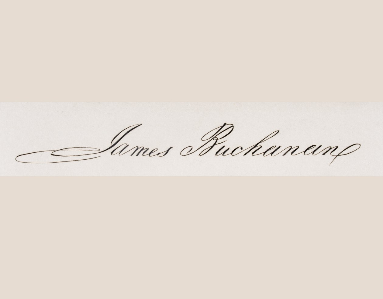 Signatur af James Buchanan af American School