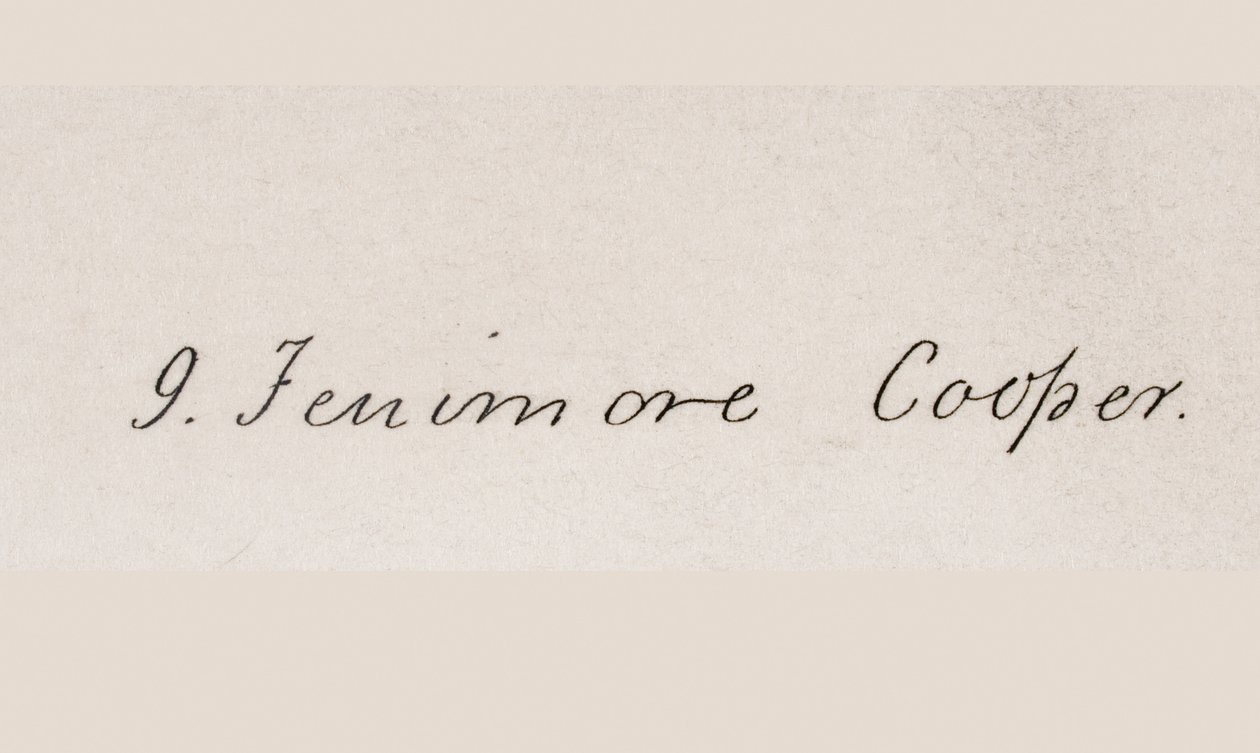 Signatur af James Fenire Cooper af American School