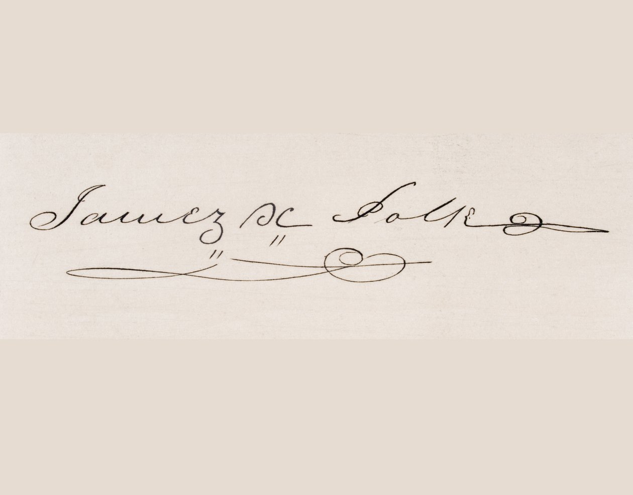 Underskrift af James Knox Polk af American School