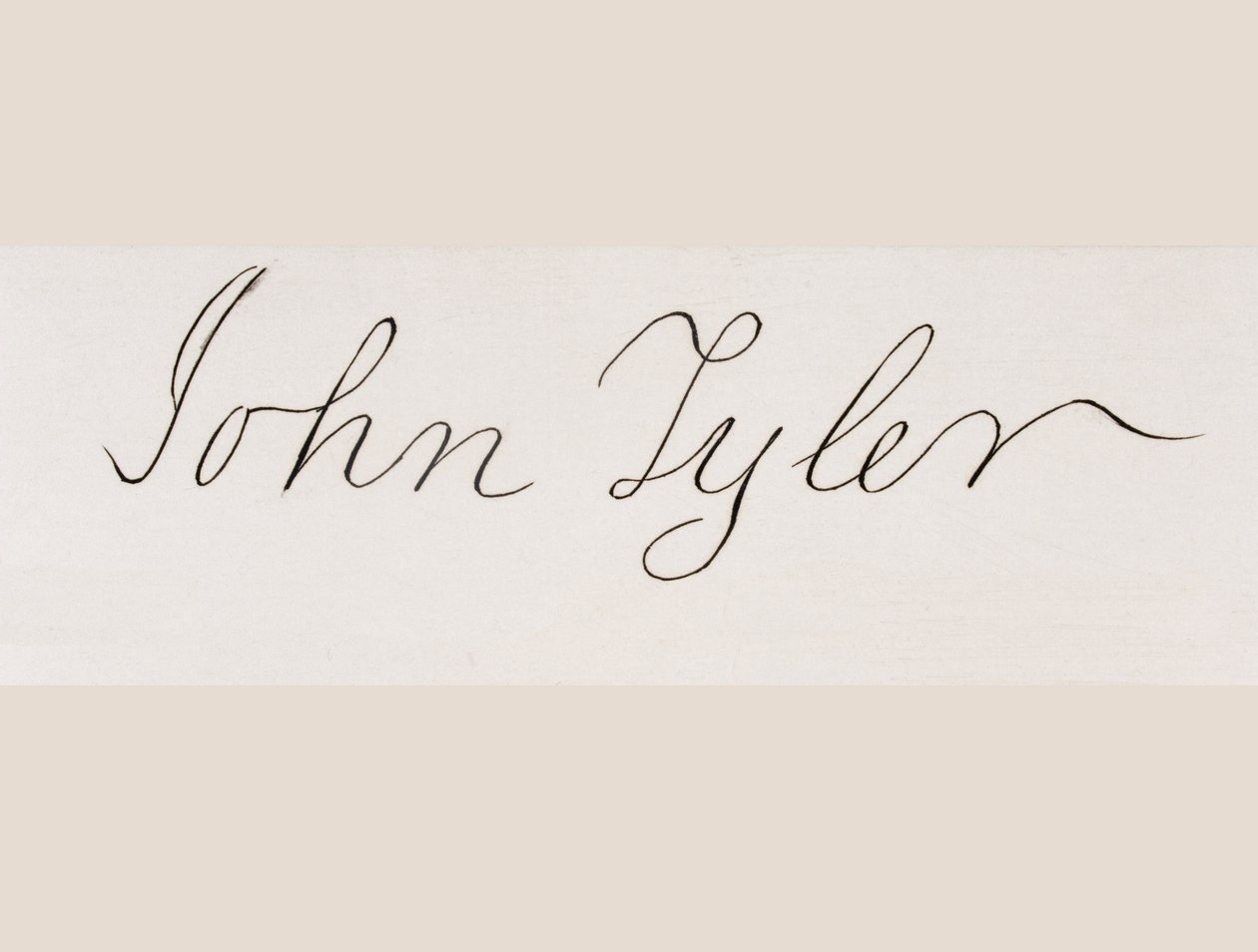 Signatur af John Tyler af American School