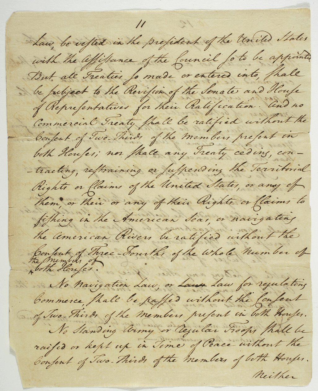 Bill of Rights, kopi underskrevet i Federal Hall, 1789 (blæk på papir) af American School