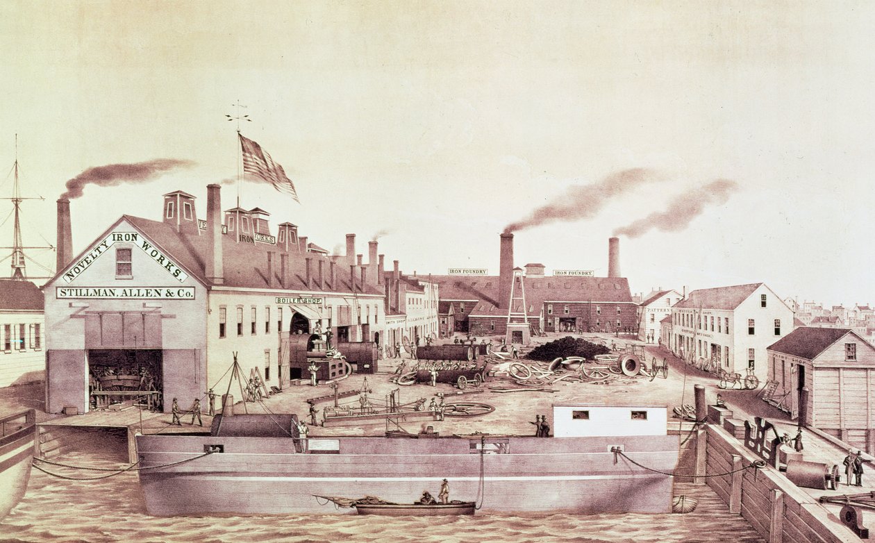 The Novelty Iron Works of Stillman Allen und Co. af American School
