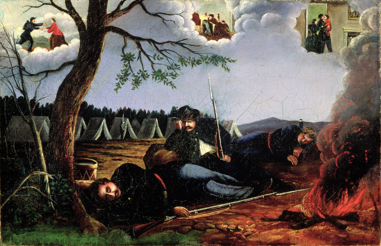 Soldaternes drøm, c.1865 af American School