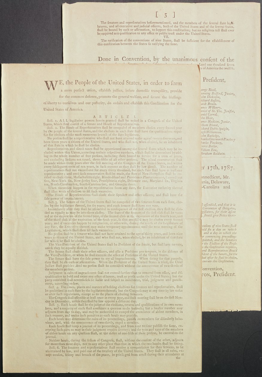 Den amerikanske forfatning, 1787 af American School