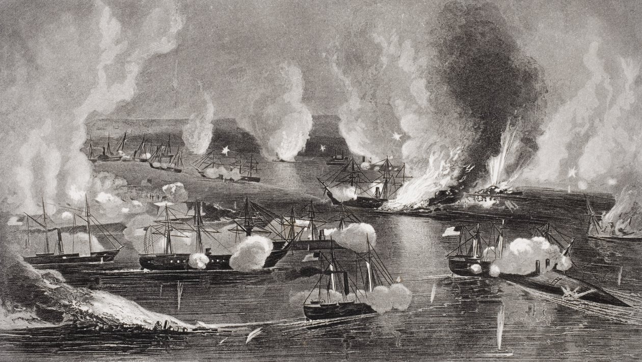 Indtagelsen af Fort Jackson og Fort St. Philip under den amerikanske borgerkrig, Louisiana 1862 af American School