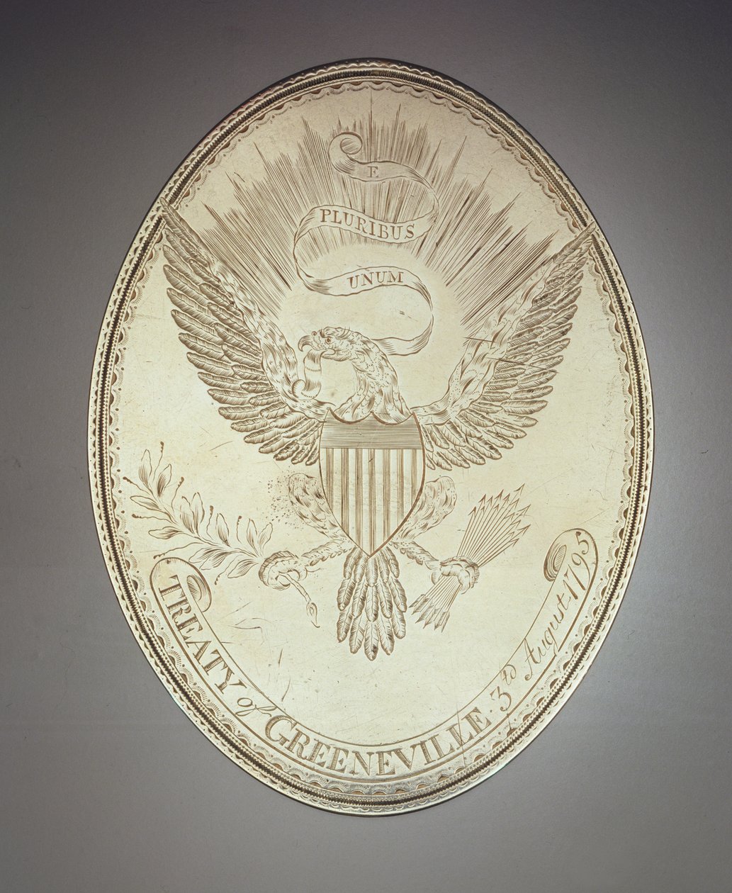 Fredsmedaljen for Greeneville-traktaten, 1795 af American School