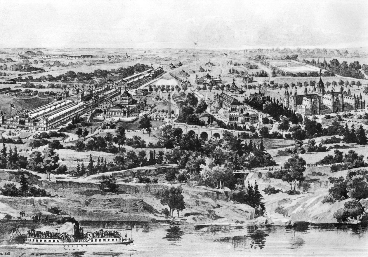 Udsigt over Centennial Exposition, Philadelphia, 1876 af American School