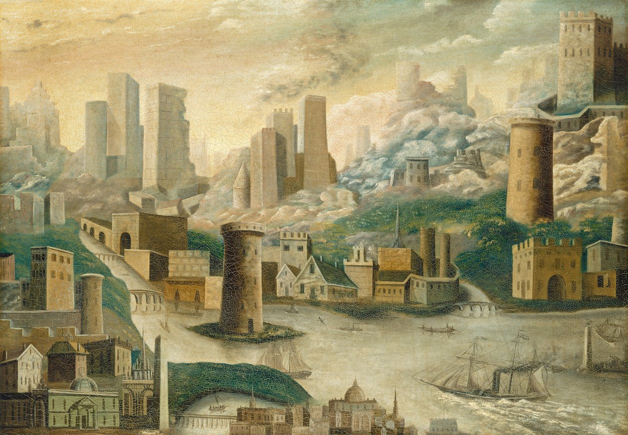 En by af fantasi af American 19th Century