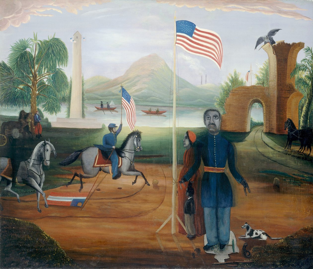 Allegori om frihed af American 19th Century