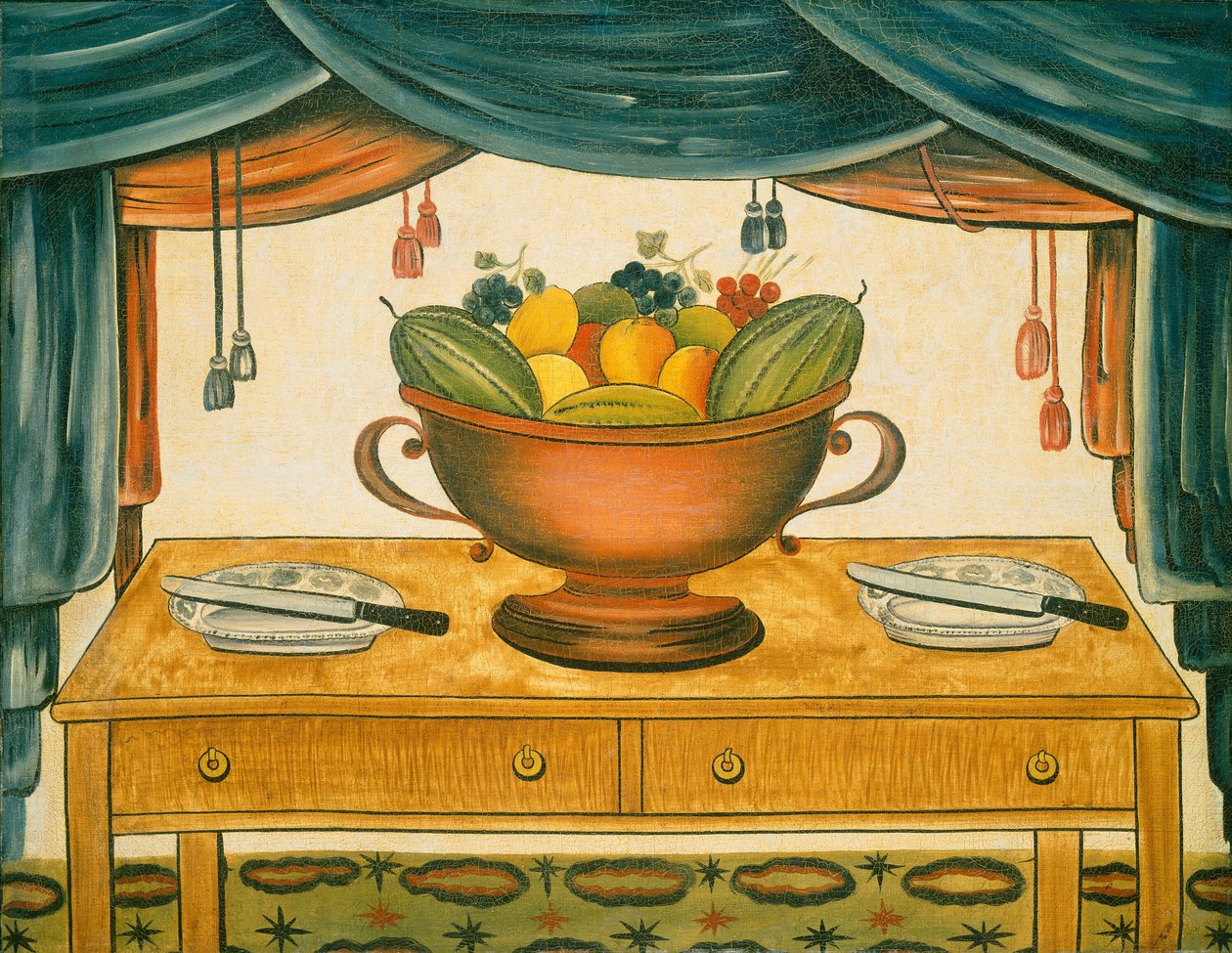 Skål med frugt af American 19th Century