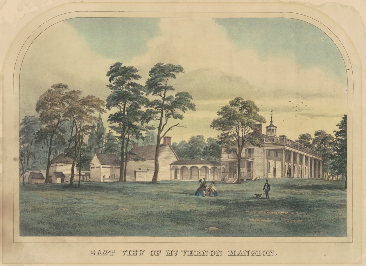 East View af Mount Vernon Mansion af American 19th Century