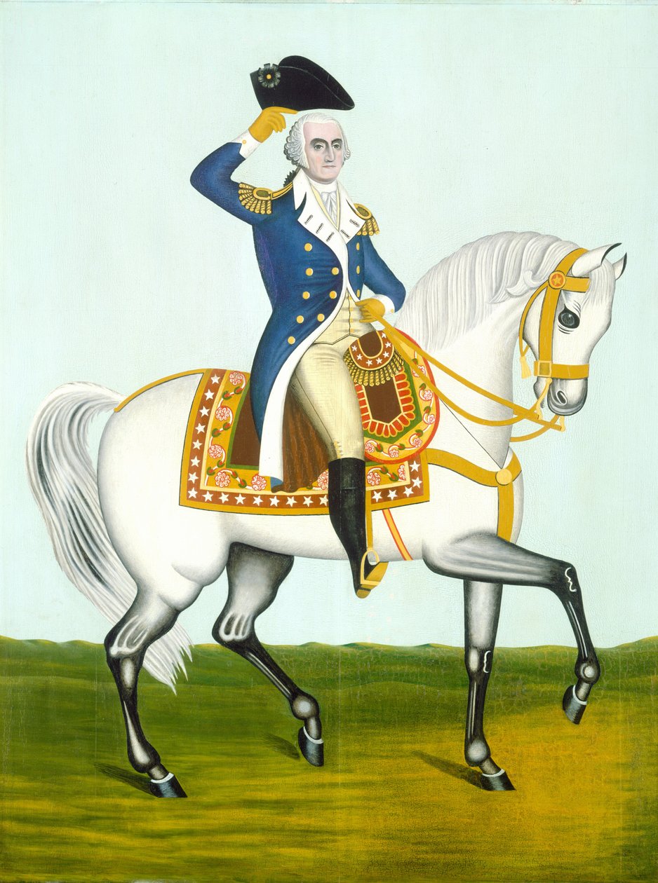 General Washington på en hvid oplader af American 19th Century