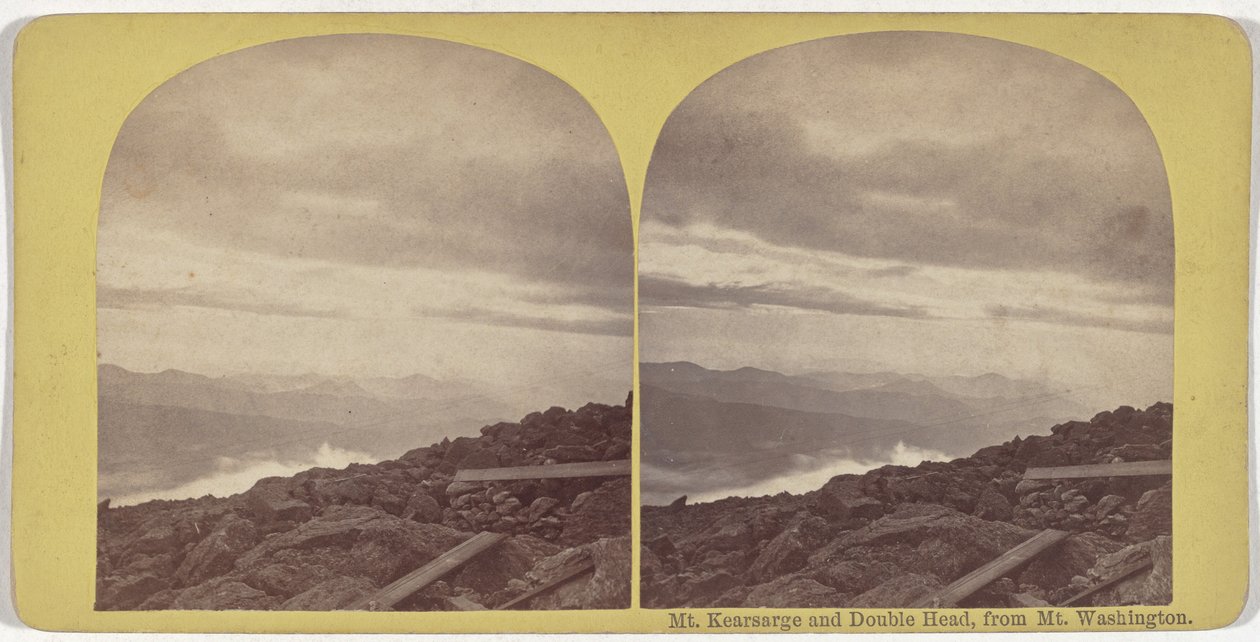 Mt. Kearsarge og Double Head, fra Mt. Washington af American 19th Century