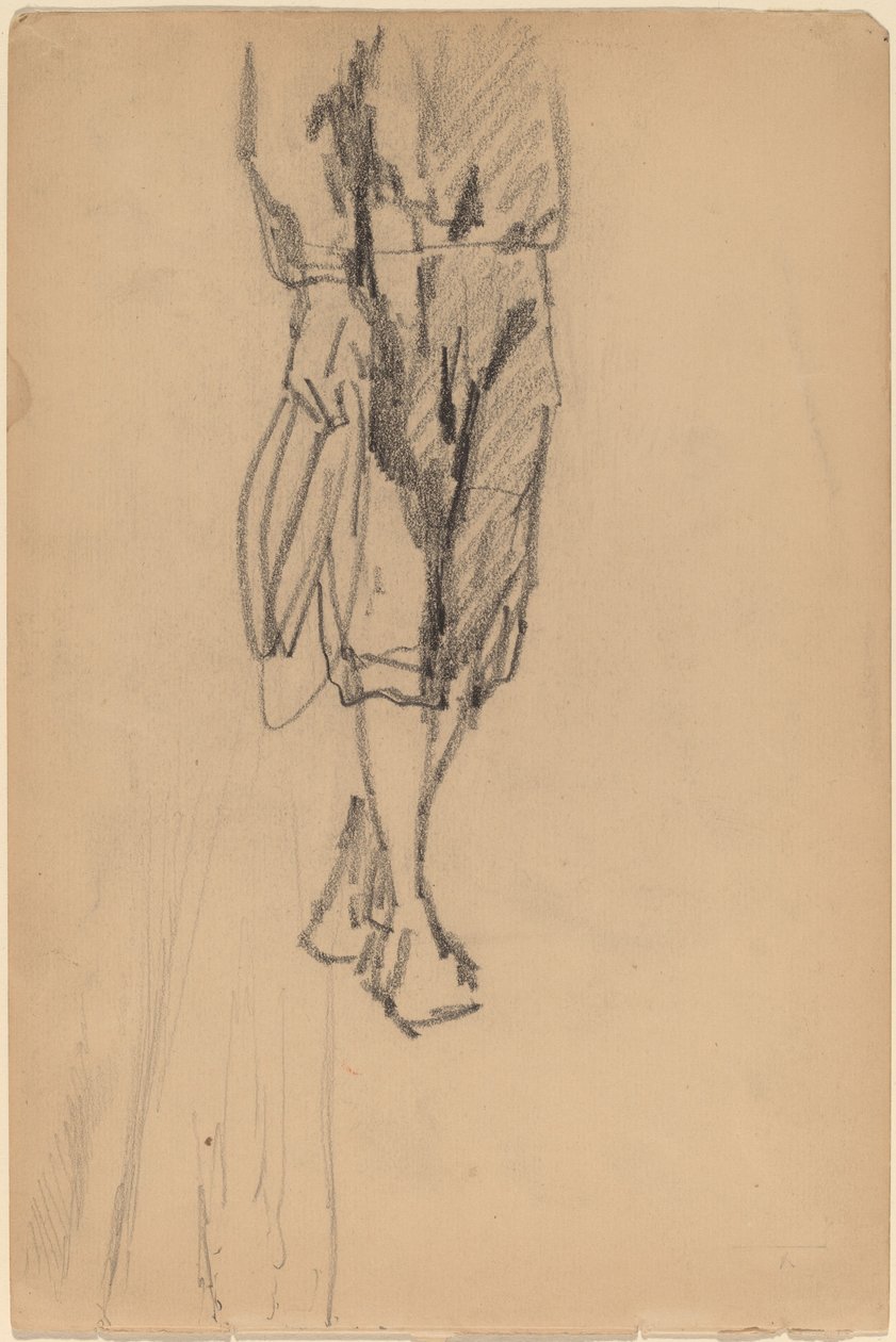 Delvis skitse af en dreng i Knickers af American 19th Century