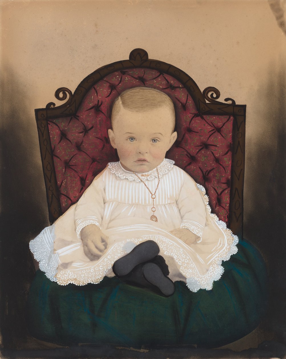 Portræt af en baby af American 19th Century