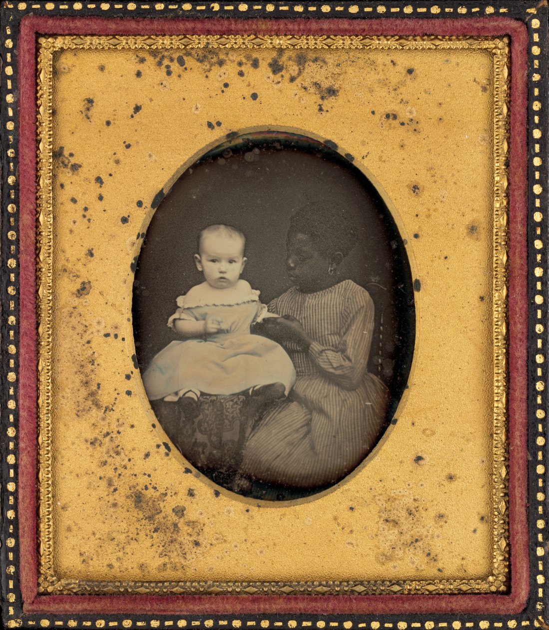 Portræt af et barn og en ung kvinde af American 19th Century